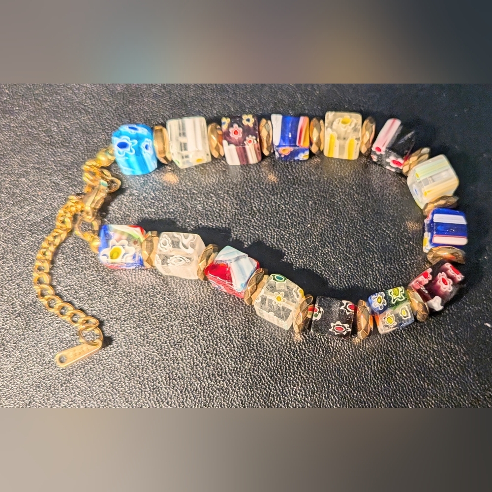 Colorful Glass Beaded Bracelet